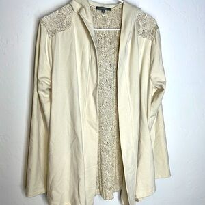 Retro-ology open sweater/ sweatshirt hoodie size Medium